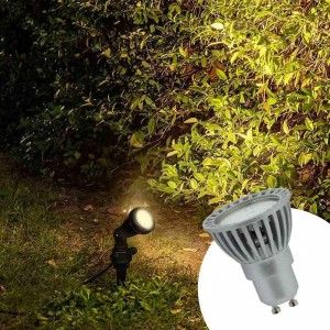 KIT Estaca de jardín + Bombilla GU10 LED 5W en verde