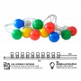 Guirnalda LED Multicolor cable blanco 10 bombillas LED - 8 metros