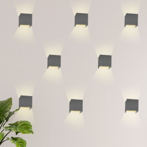 Pack de 8 Apliques de pared "KURTIN" 6W apertura de luz regulable