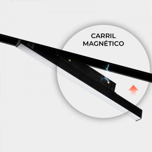 Carril Magnético 20mm Empotrable 48V de 1 metro