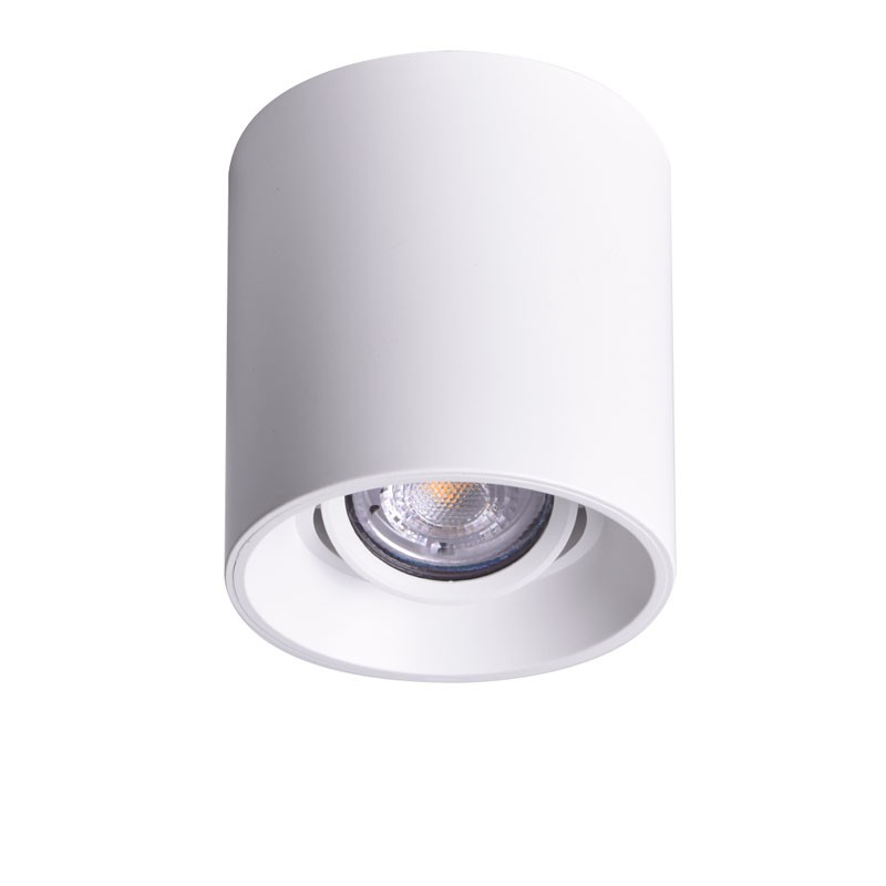 Aro downlight de superficie orientable GU10, MR16 PVC