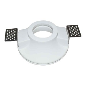 Aro downlight empotrable redondo de Escayola GU10 trimless