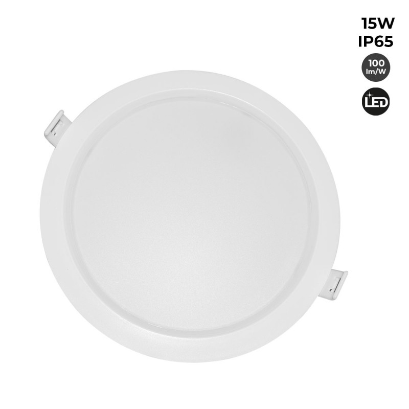 Downlight LED estanco empotrable - IP65 - 15W - Corte Ø 145-160mm