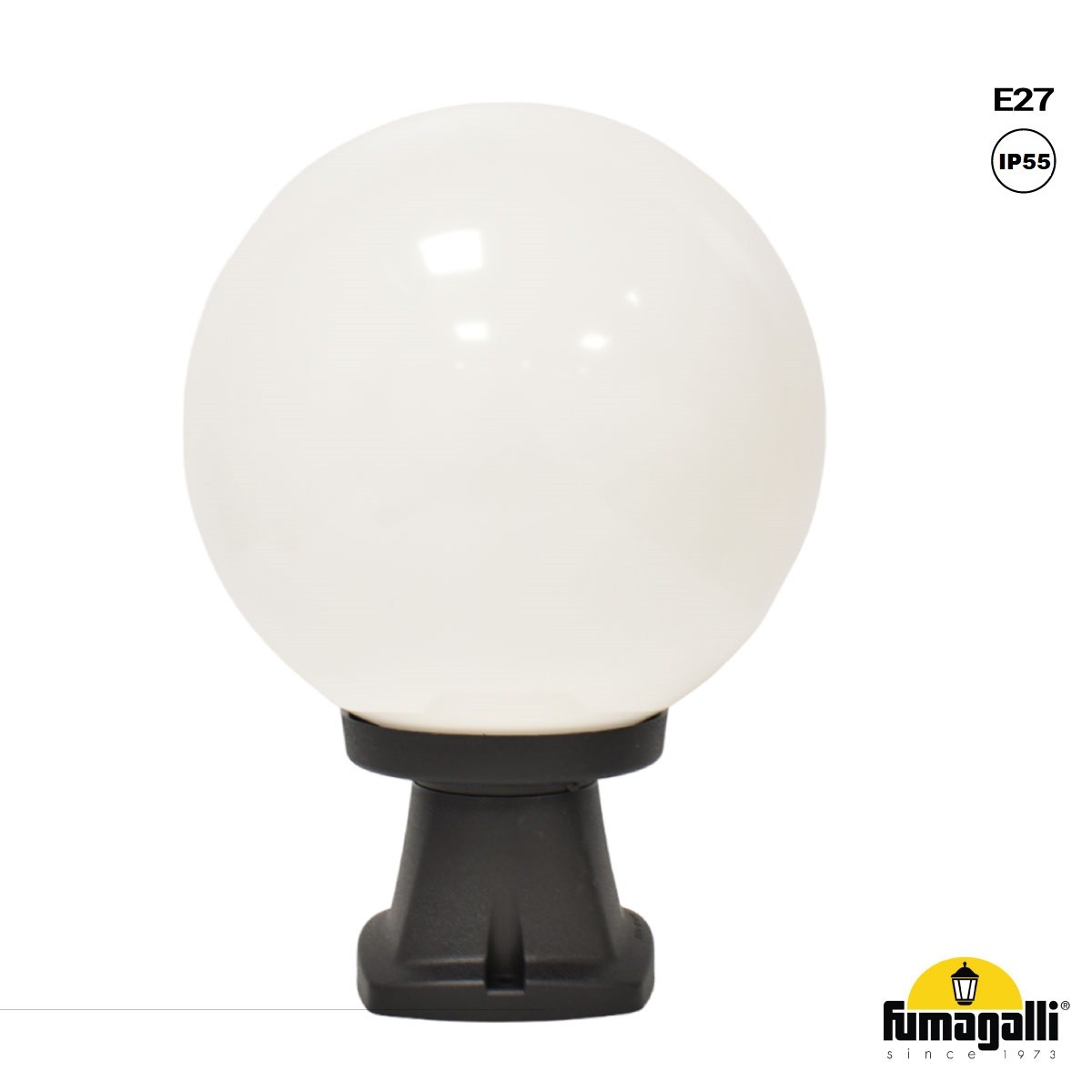 Farol de pie exterior esfera FUMAGALLI "Disma/G250" opal - E27