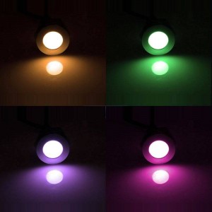 Kit Luces de suelo 6 balizas RGB Ø58x9mm