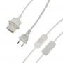 Cable con enchufe e interruptor BLANCO