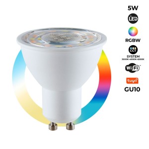 Bombilla inteligente LED WIFI GU10 - RGBW + CCT - 5W