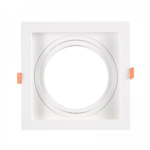 Pack x 4 - Aro downlight cuadrado tipo cardan para bombilla QR111 o AR111 - Corte 155 x 155 mm