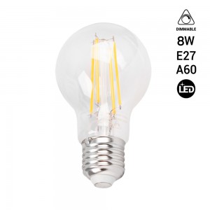 Bombilla Regulable LED filamento A60 E27 8W