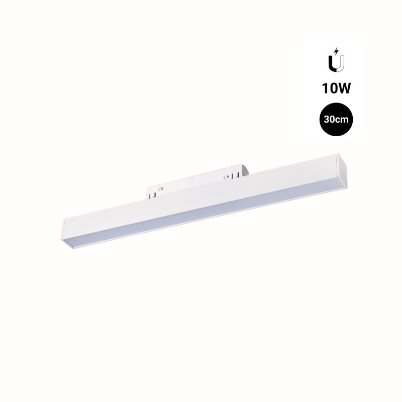 Luminaria lineal LED opal para carril magnético 48V - 10W - Blanco