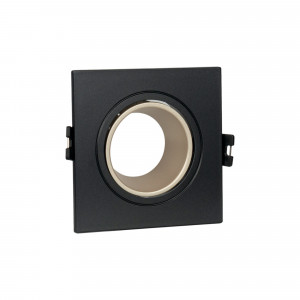 Aro downlight cuadrado basculante para bombilla GU10 / MR16 - Bajo UGR - Corte Ø75 mm