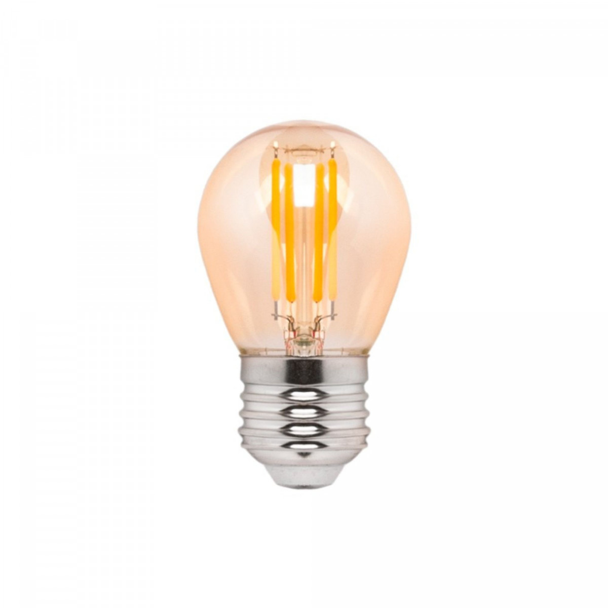 Bombilla filamento LED vintage ámbar - Regulable - E27 G45 - 4W