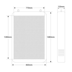 dimensiones display