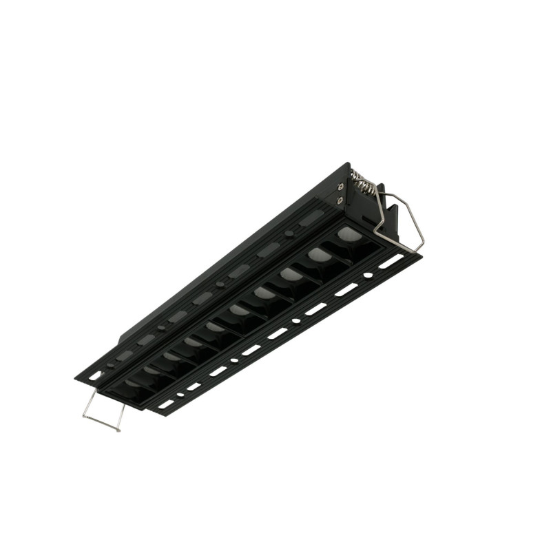 Foco lineal LED integrable en pladur - 20W - UGR18 - CRI90 - Negro