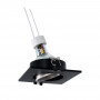 KIT Aro downlight cuadrado 93x93mm (negro/champagne) + Bombilla GU10 5,4W + Portalámparas