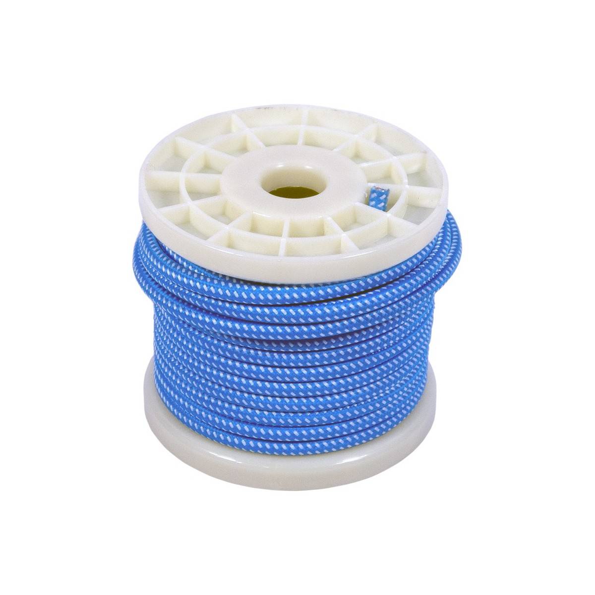 CABLE ELECTRICO ESTILO NORDICO 2X0,75 TEXTIL COLOR BLANCO Y AZUL