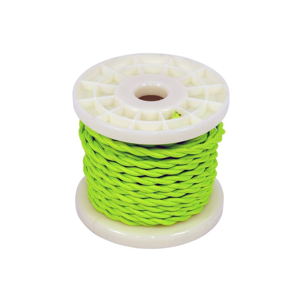 CABLE ELECTRICO ESTILO NORDICO 2X0,75 TEXTIL COLOR VERDE BROTE