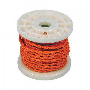 CABLE ELECTRICO ESTILO NORDICO 2X0,75 TEXTIL COLOR NARANJA