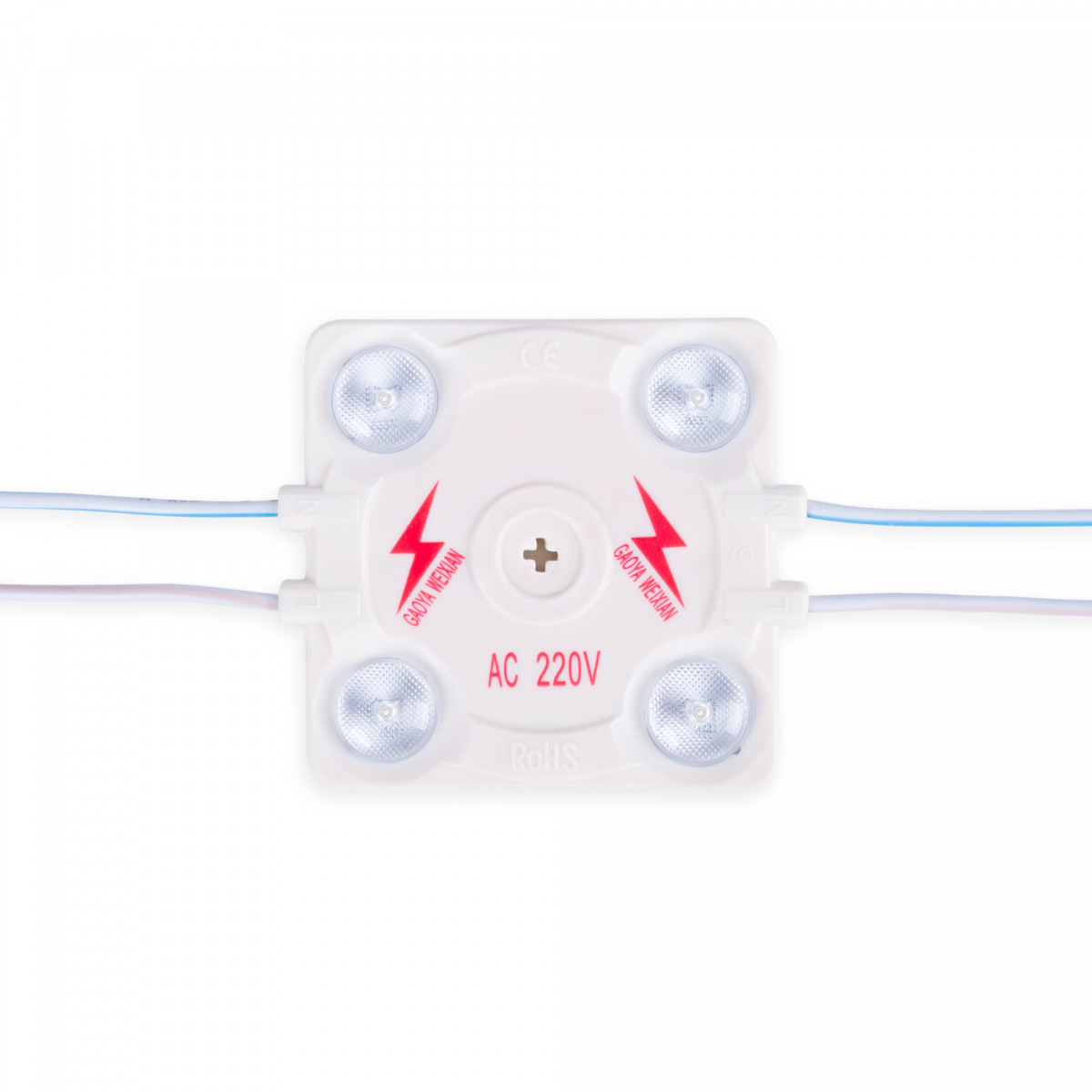 Kwadratowy moduł LED do oznakowania - 3,6 W - 220 V AC - IP65 - 165º - 3000 K