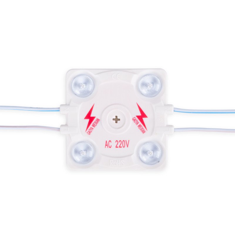 Kwadratowy moduł LED do oznakowania - 3,6 W - 220 V AC - IP65 - 165º - 3000 K