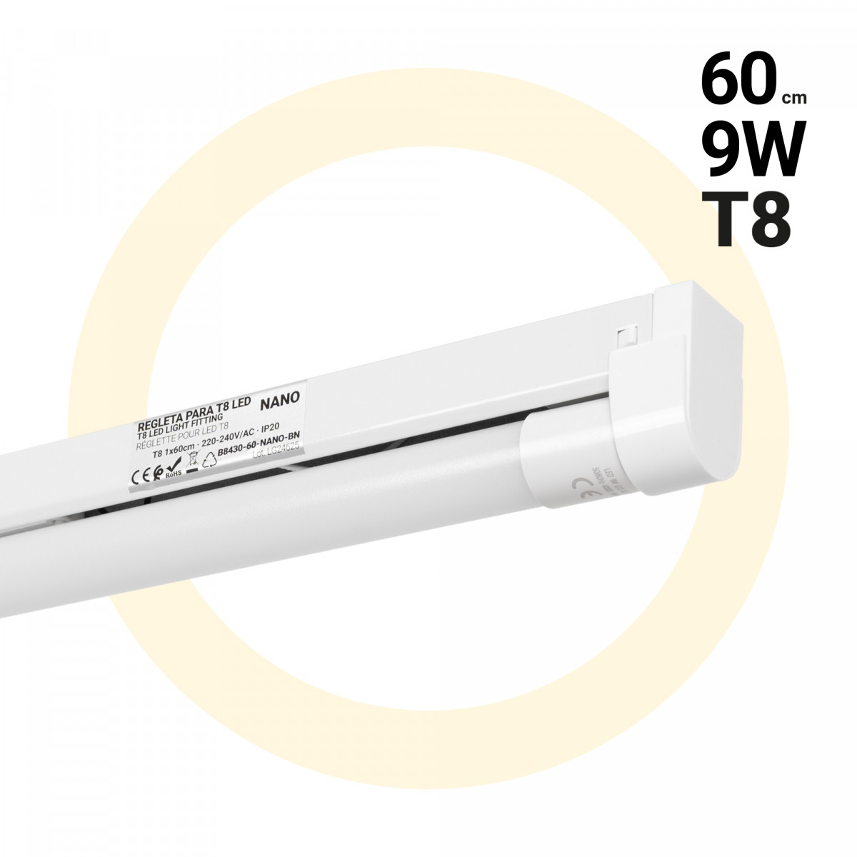 Zestaw taśma + tuba LED T8 - 9W - 60cm