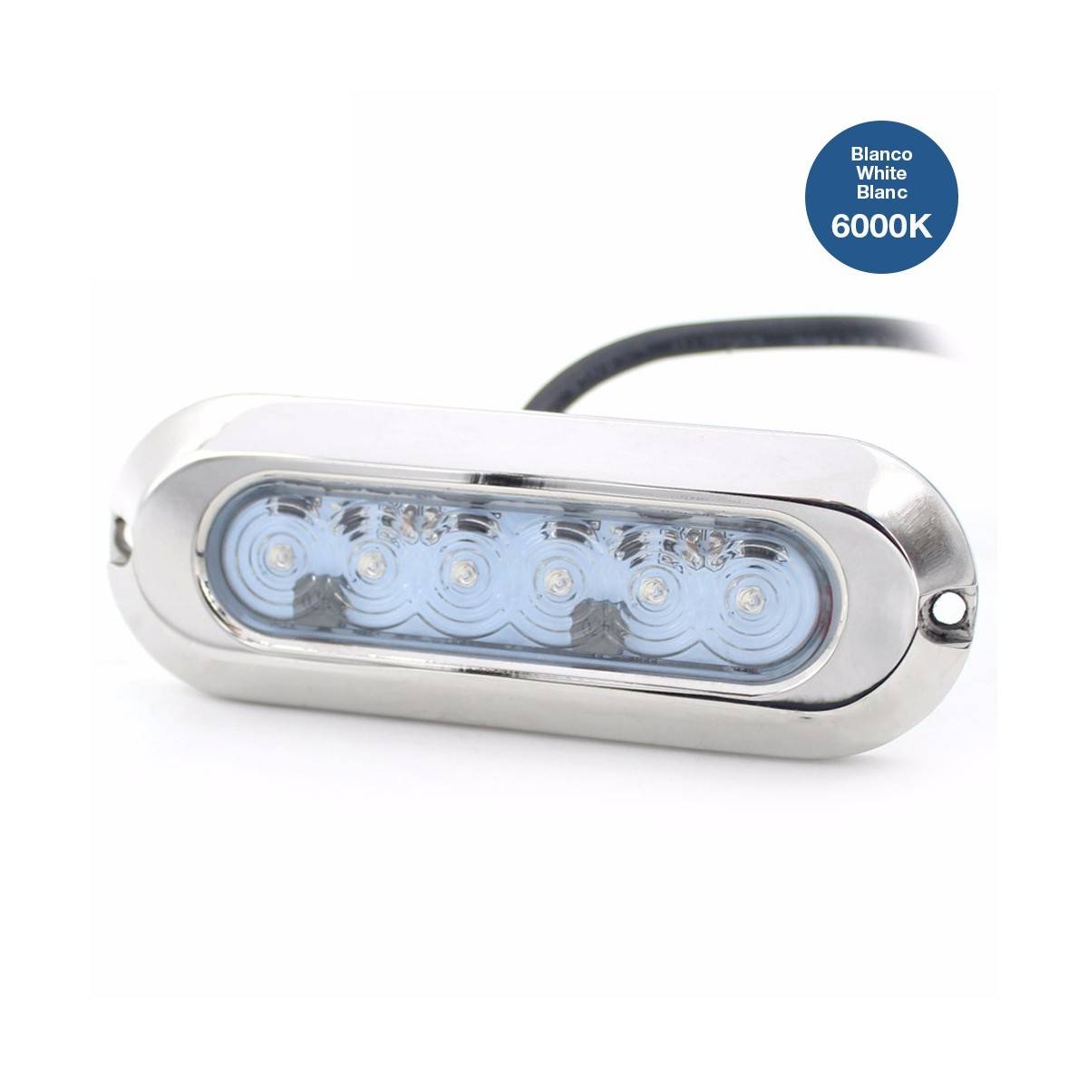 Lámpara LED de superficie sumergible SLIM 30W 9-32V inox 316L IP68