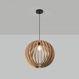 Drewniana lampa wisząca "BURMA" - Ø 45cm - E27