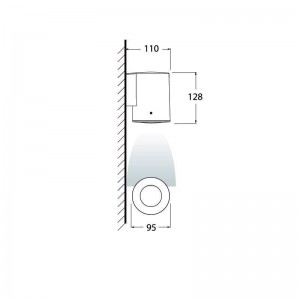 Aplique FUMAGALLI FRANCA 90 1L GU10 CCT 3,5W IP55