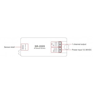 Interruptor com sensor de proximidade IR 12-36V 1Ch 3A