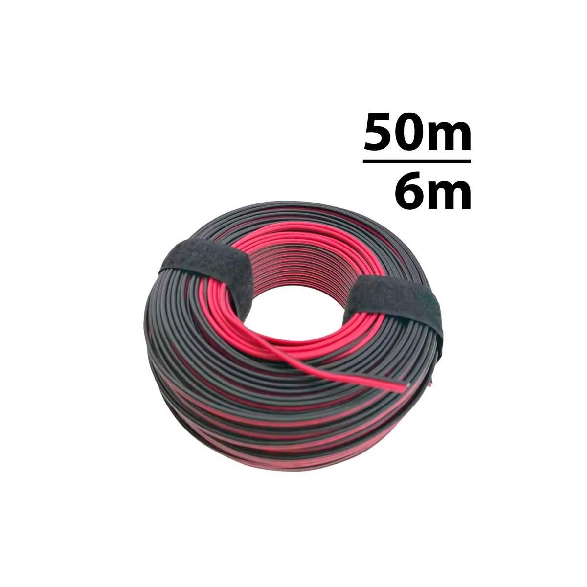 Cabo monocor vermelho-Preto 0,52mm 300V 80ºC