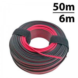 Cabo monocor vermelho-Preto 0,52mm 300V 80ºC