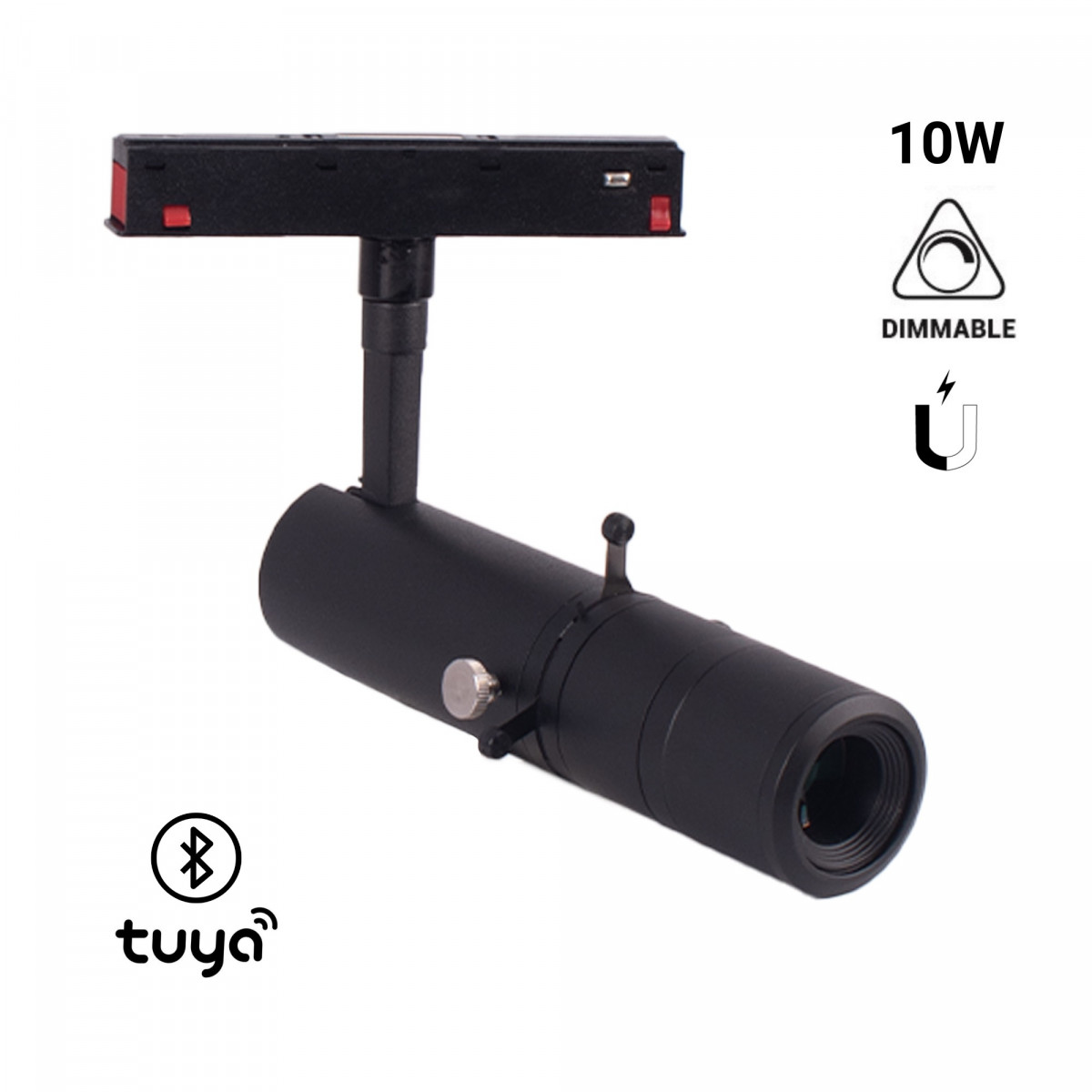 Projetor ajustável para carril  magnético 48V - 10W - 20º-35º - TUYA Bluetooth