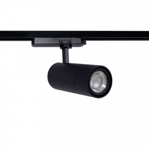 Foco LED de carril monofásico CCT 25W - COB - Abertura regulável 25-60º - preto