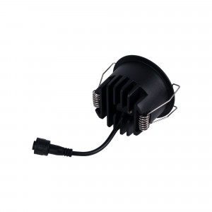 Luminária LED de encastrar circular 8W - Chip Osram - UGR18 - Corte Ø 58mm - Preto