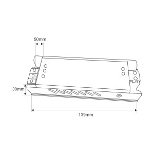 dimensões Fonte de alimentação fina 100W 24V - 4.1A - Alta eficiência - IP20