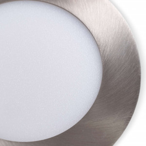 Downlight LED redondo de cor prata