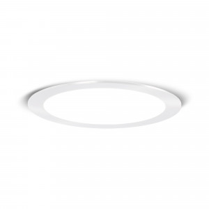 luminária LED CCT circular de alumínio branco