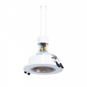 Aro downlight com lâmpada Gu10 nas cores branco e champanhe