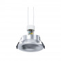 Downlight de embutir na cor prata