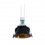 Aro downlight preto e dourado para lâmpadas GU10