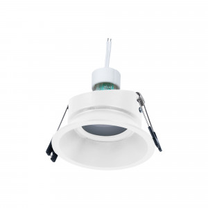 KIT Aro downlight Ø93mm (branco) + Lâmpada GU10 5,4W + Suporte de lâmpada