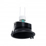 KIT Aro downlight Ø93mm (preto) + Lâmpada GU10 5,4W + Suporte de lâmpada