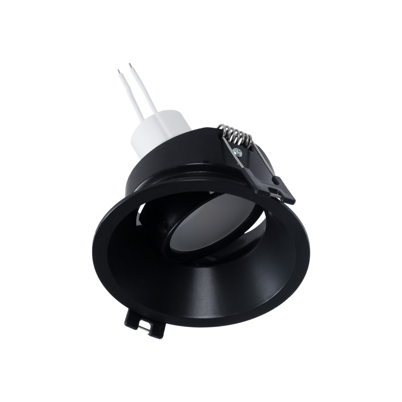 KIT Aro downlight Ø93mm (preto) + Lâmpada GU10 5,4W + Suporte de lâmpada