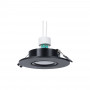 KIT Aro downlight Ø110mm (preto) + Lâmpada GU10 5,4W + Suporte de lâmpada