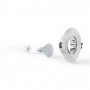 KIT Aro downlight Ø110mm (prateado) + Lâmpada GU10 5,4W + Suporte da lâmpada