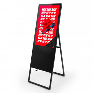 Totem publicitário dobrável LCD Full HD de 32" - Android - Interior | Digital signage