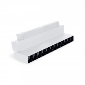 Projetor linear ajustável para trilho magnetico 48V- 12W - 4000K - Chip OSRAM - UGR18 - Branco