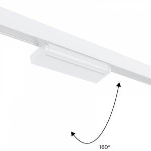 Projetor linear ajustável para trilho magnetico 48V- 12W - 4000K - Chip OSRAM - UGR18 - Branco