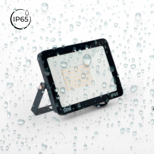 Projetor LED exterior 50W - 95lm/W - IP65 - Preto | focos led exterior