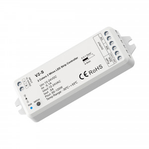 Controlador CCT 12-24V DC - 2 fios - 5A - RF 2.4GHz - PUSH dimmer - Skydance